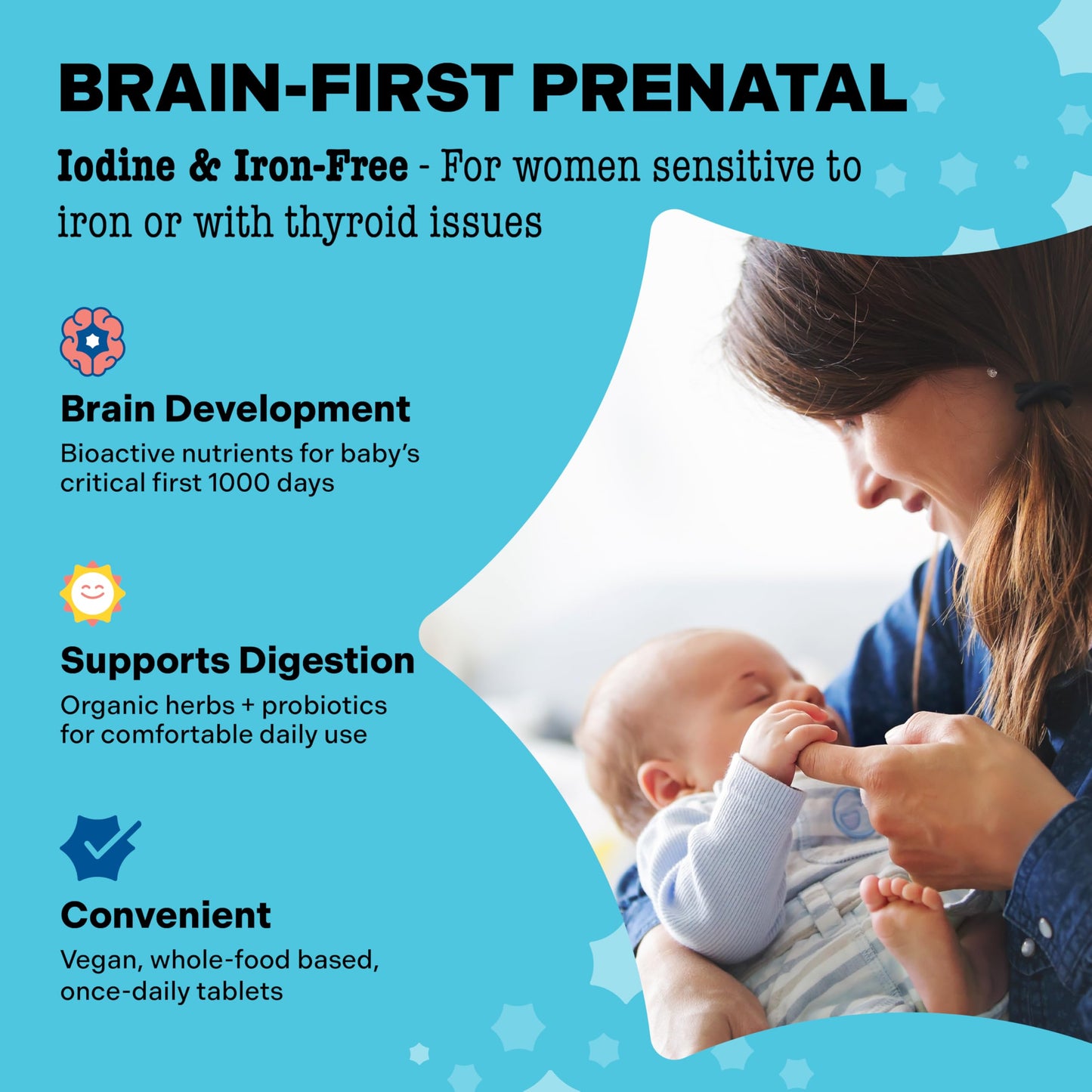 Best Nest Wellness Mama Bird Prenatal Multi+ No Iodine or Iron – 30 Servings, Brain-Ready Prenatal Vitamins