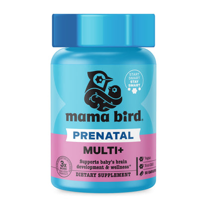 Mama Bird Prenatal Multi+ | Best Nest Wellness – 30+ Nutrients for Baby Brain Health (Vegan, Gluten Free)