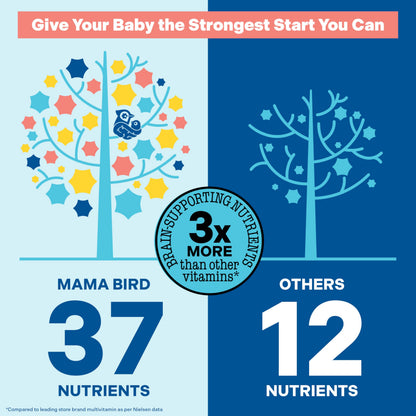 Best Nest Wellness Mama Bird Prenatal Multi+ No Iodine or Iron – 30 Servings, Brain-Ready Prenatal Vitamins