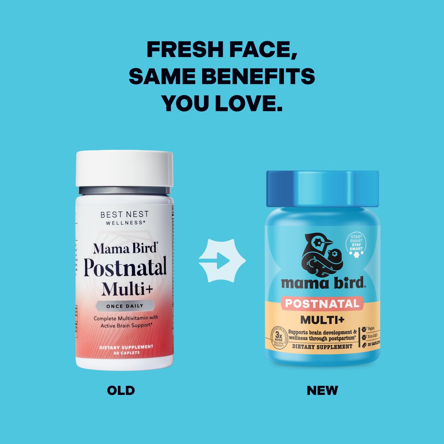 Best Nest Wellness Mama Bird Postnatal Vitamins – Whole-Food, Vegan, Methylated (30 Ct)