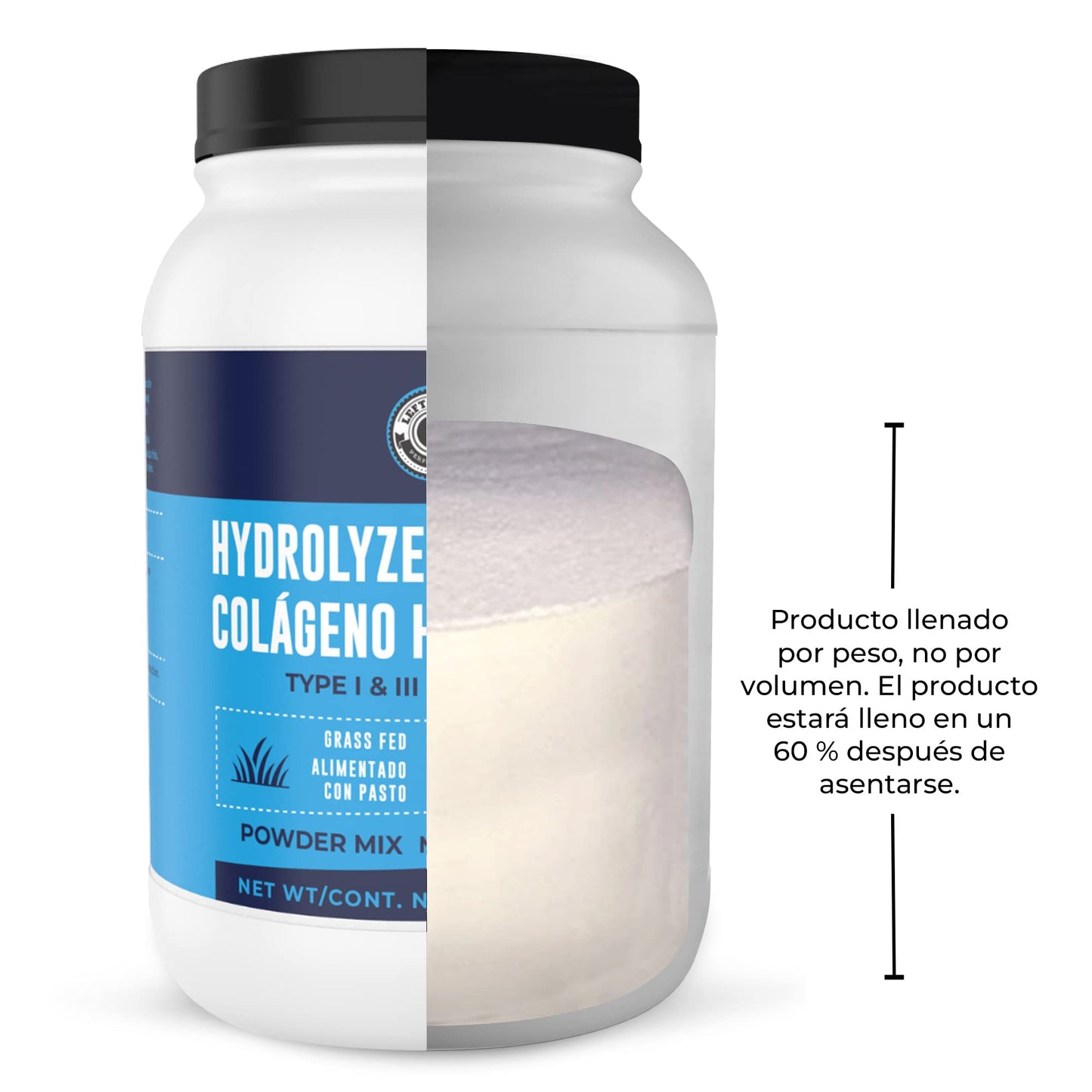 2lb Grass-Fed Hydrolyzed Collagen Powder - Type I & III Peptides - Unflavored - Supports Joints, Skin, Hair, Nails - Best Value