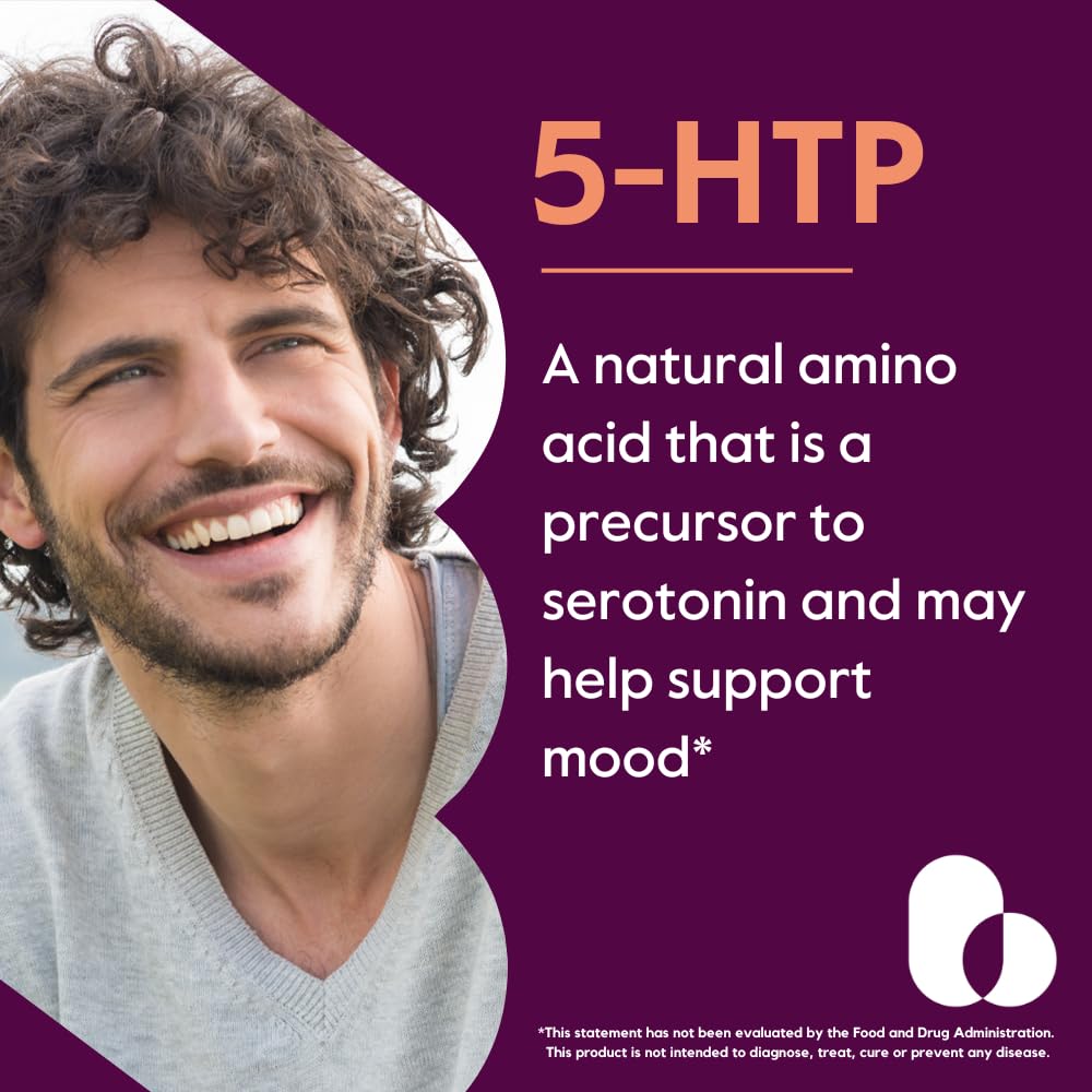 BESTVITE 5-HTP 400mg Capsule (60 Vegetarian Capsules) – Vegan, Non-GMO, Gluten Free