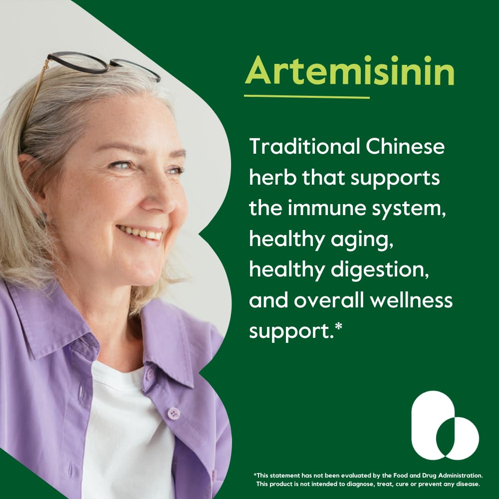 BESTVITE Artemisinin 500mg Capsule – 60 Vegetarian Capsules | No Fillers, Vegan, Gluten Free, Non-GMO