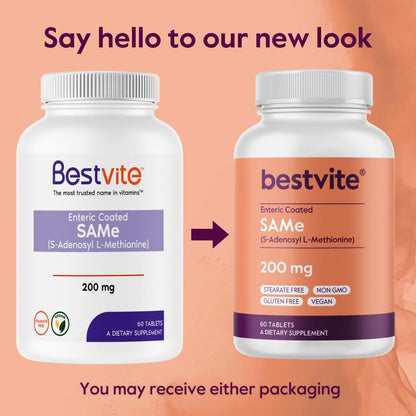 BESTVITE SAM-e 200mg – 120 Tablets | Premium Italian Ingredient