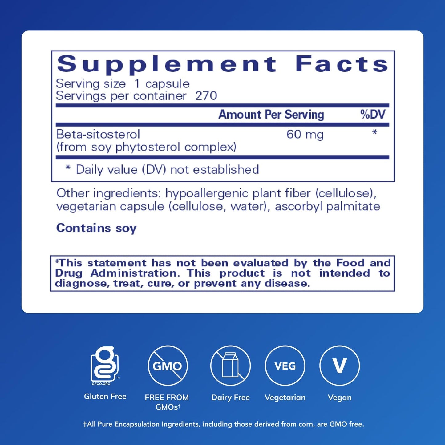 Pure Encapsulations Beta-Sitosterol | Urinary Flow Support | 270 Capsules
