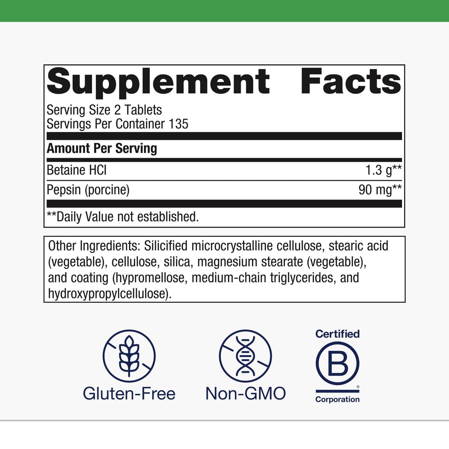 Metagenics SpectraZyme Betaine HCl with Pepsin – Digestive Support (650 mg + 40 mg) | Non-GMO, Gluten-Free | 270 Capsules