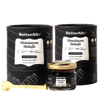 Better Alt Pure Himalayan Shilajit Resin – 2-Pack, 150 Servings, 400 mg | Energy & Immune Support