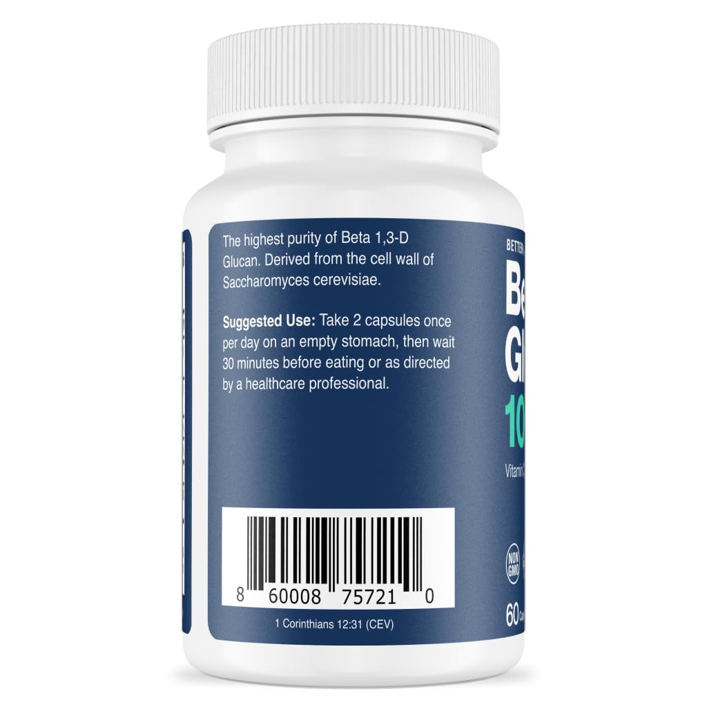 Better Way Health Advanced Immune Readiness – Beta Glucan with Vitamin C, Selenium & Resveratrol | 60 Capsules