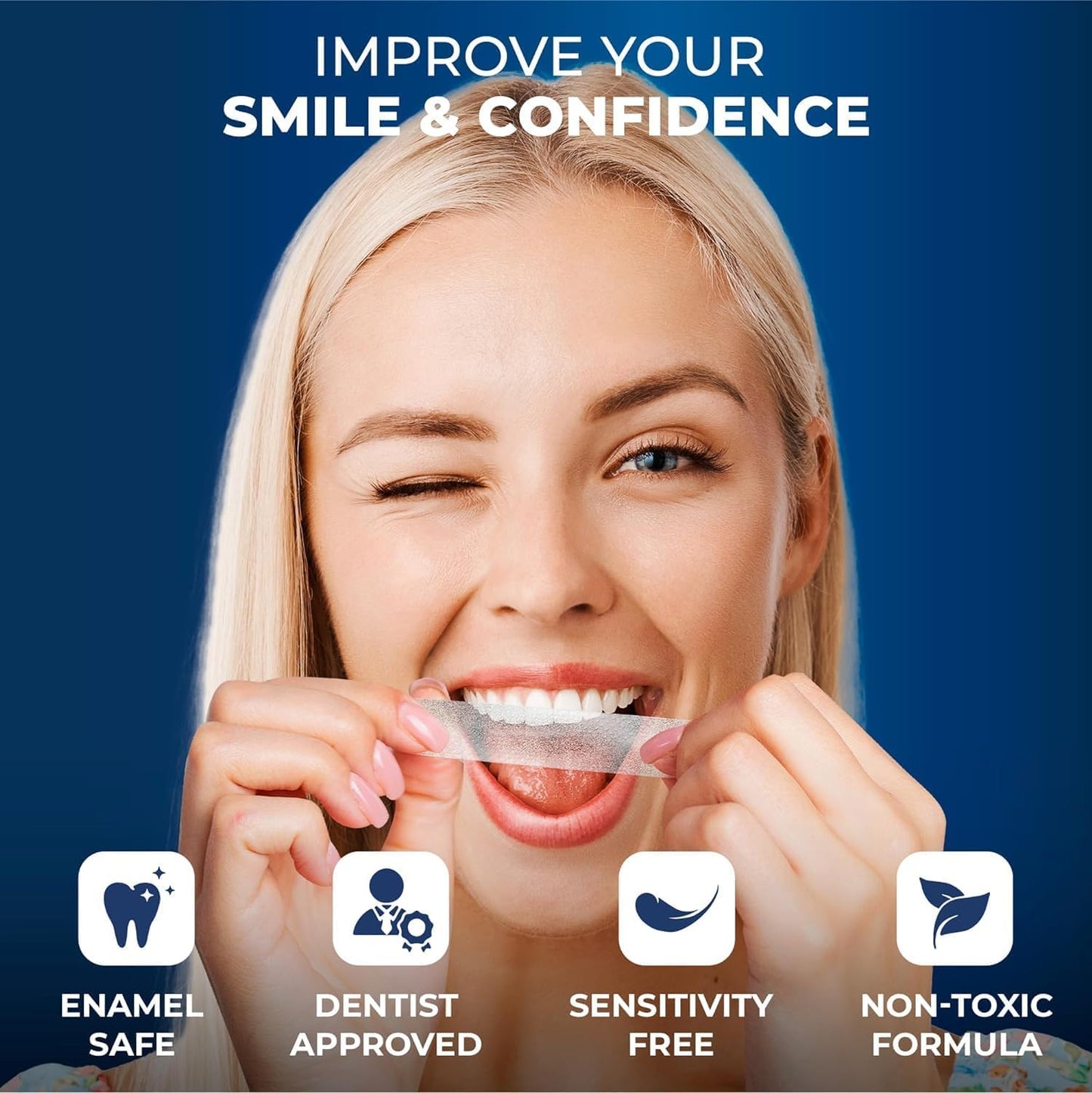 BetterWhite Professional Teeth Whitening Strips – Enamel Safe, Peroxide-Free, 14 Strips (7 Treatments)