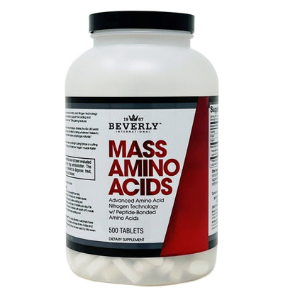 Beverly International Mass Amino Acids, 500 Tabs – Pre- & Post-Workout Support for Muscle Recovery & Repair | Complete Amino Acid Profile