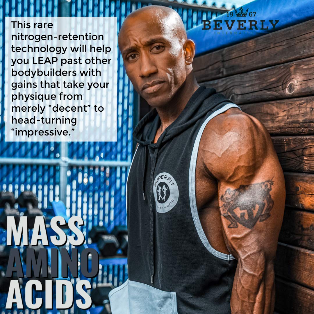 Beverly International Mass Amino Acids, 500 Tabs – Pre- & Post-Workout Support for Muscle Recovery & Repair | Complete Amino Acid Profile