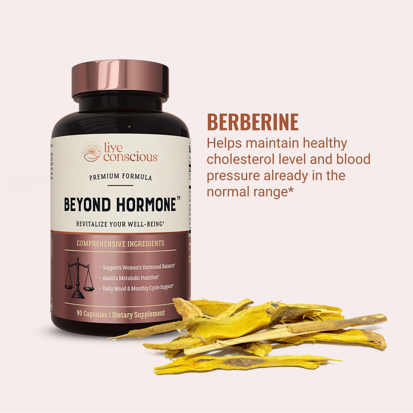 Live Conscious Beyond Hormone – Menopause & PMS Support (90 Ct) | Metabolism & Estrogen Balance