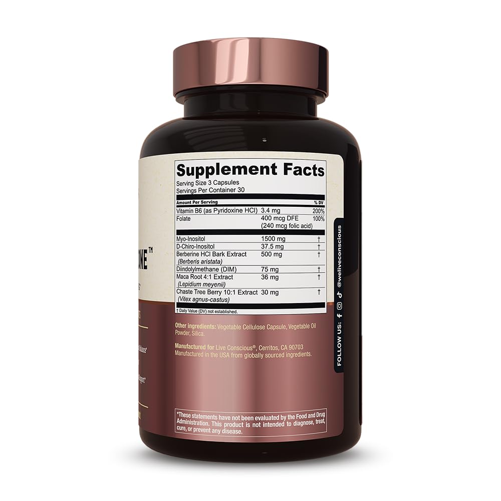 Live Conscious Beyond Hormone – Menopause & PMS Support (90 Ct) | Metabolism & Estrogen Balance
