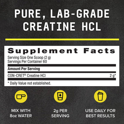BEYOND RAW Creatine HCl Powder – Lab-Grade Creatine for Muscle, Energy, and Focus | 60 Servings