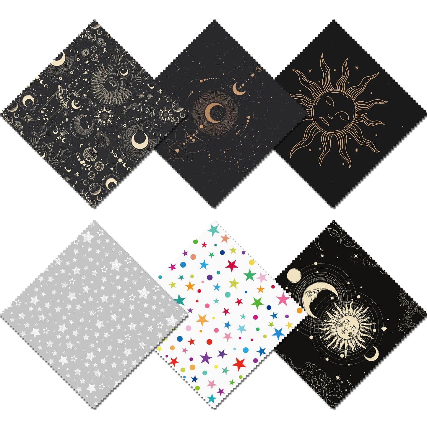 BHAHB 6 PCS Glasses Cleaning Cloths | Microfiber Eyewear & Lens Cleaning Cloths (6.3x6.3) - Multi-Pattern