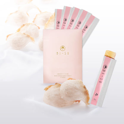 BI-SU Extract Jelly Stick | Swiftlet Nest, Collagen & Vitamin C | Rose Flavor, 7 pcs