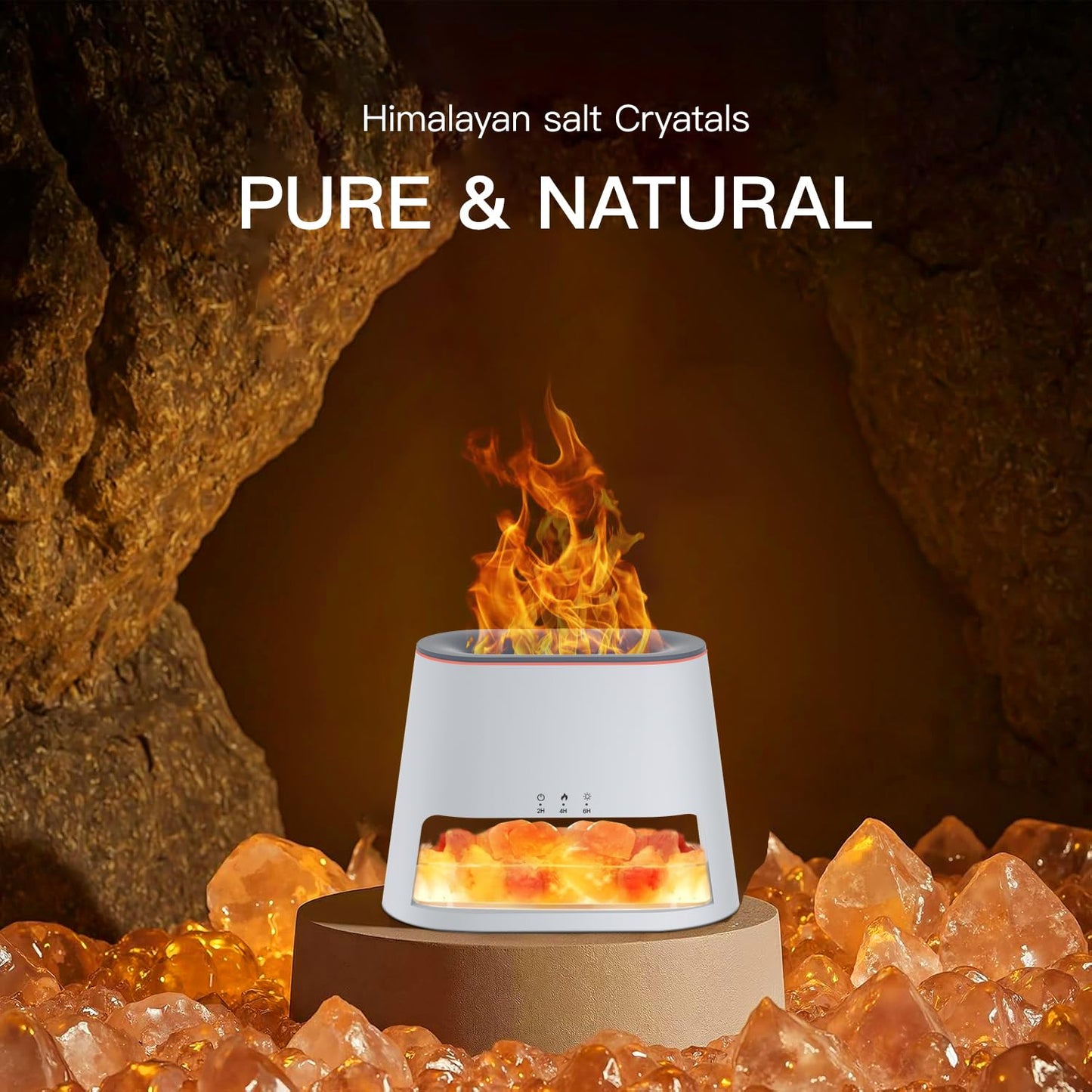BieJiahWeiBie Himalayan Salt Lamp Diffuser - 2-in-1 Humidifier & Aromatherapy with 8 Color Mood Lighting