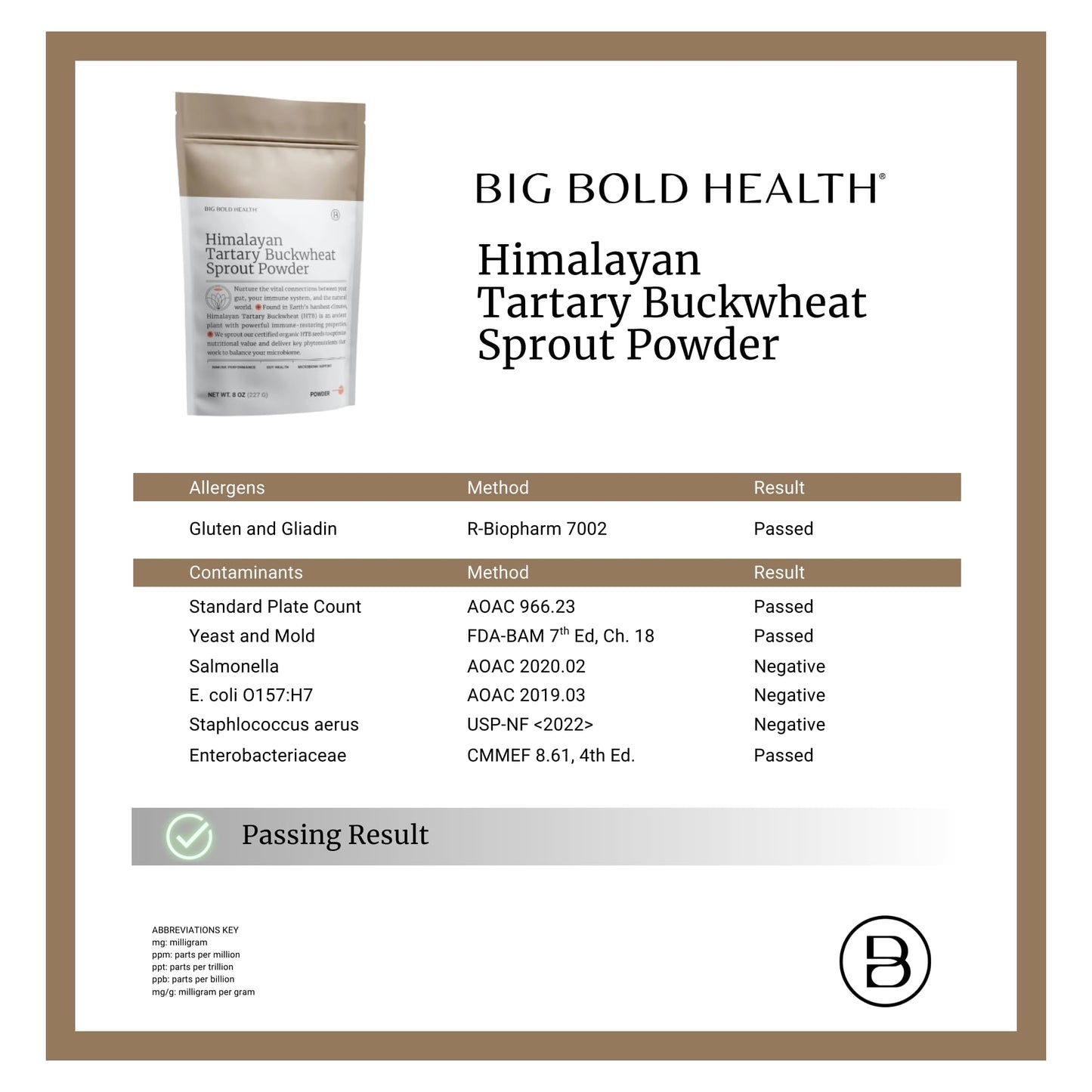 BIG BOLD HEALTH Himalayan Tartary Buckwheat Sprout Powder — Immune-Supporting Superfood