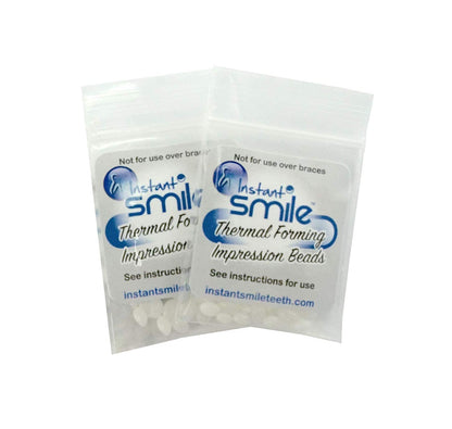 Billy Bob Replacement Thermal Adhesive Fitting Beads for Fake Teeth – Package of 2