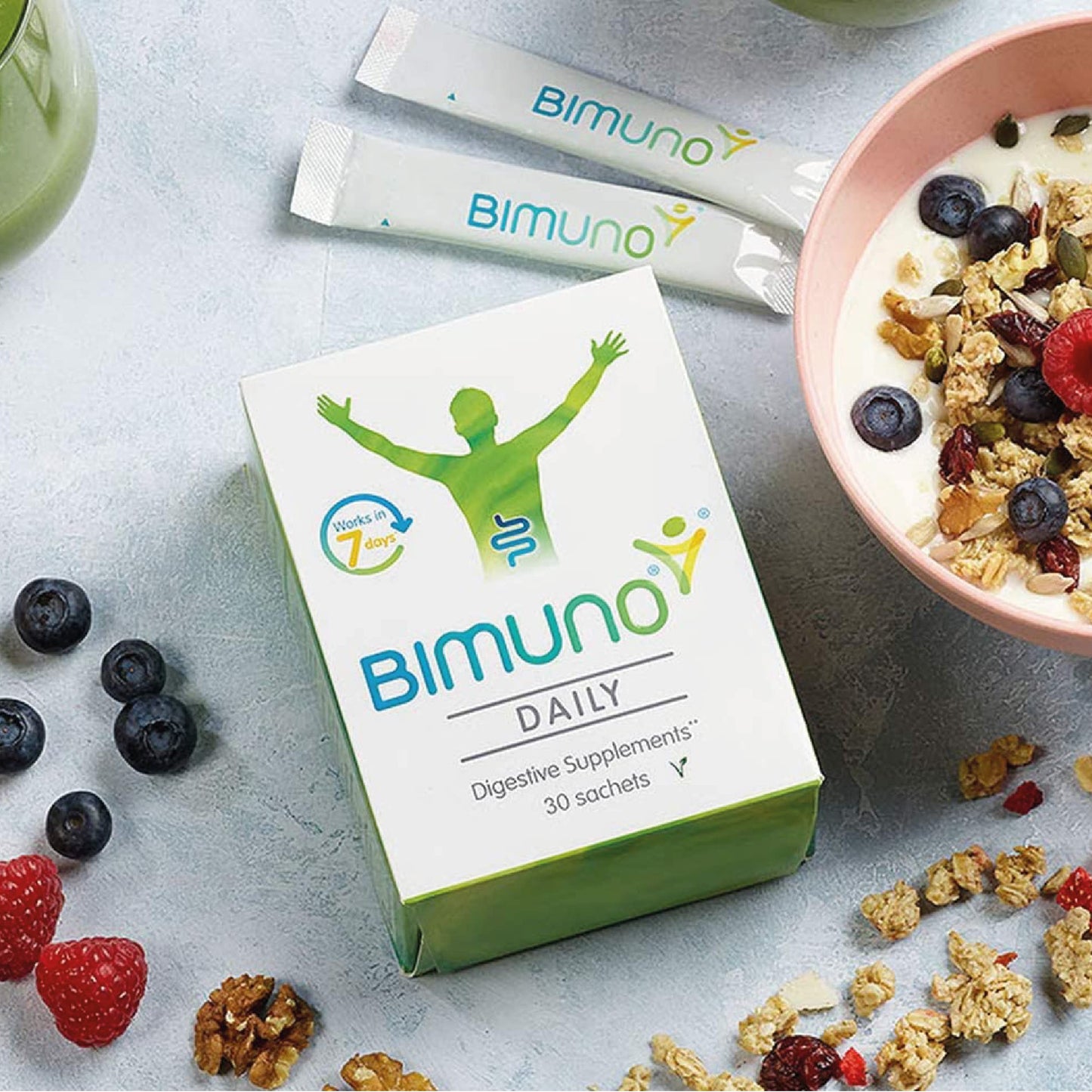 BIMUNO Immunity Food Supplement – Prebiotic Multivitamin for All Ages | Vitamin D3, C & Zinc | Gluten Free, Vegetarian, Halal, Kosher