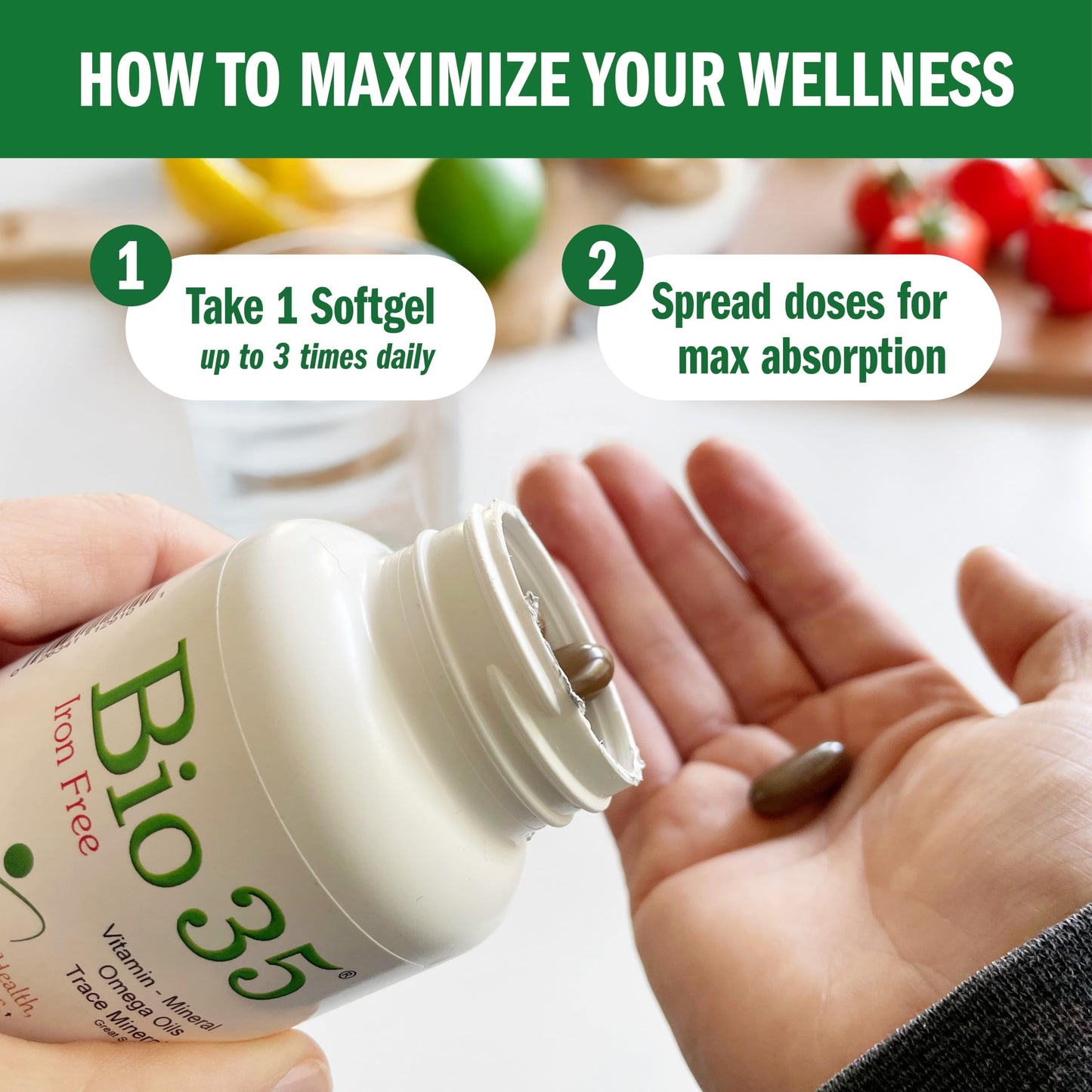 Bio-35 300ct Iron Gluten & Soy-Free – Vitamin-Mineral Formula