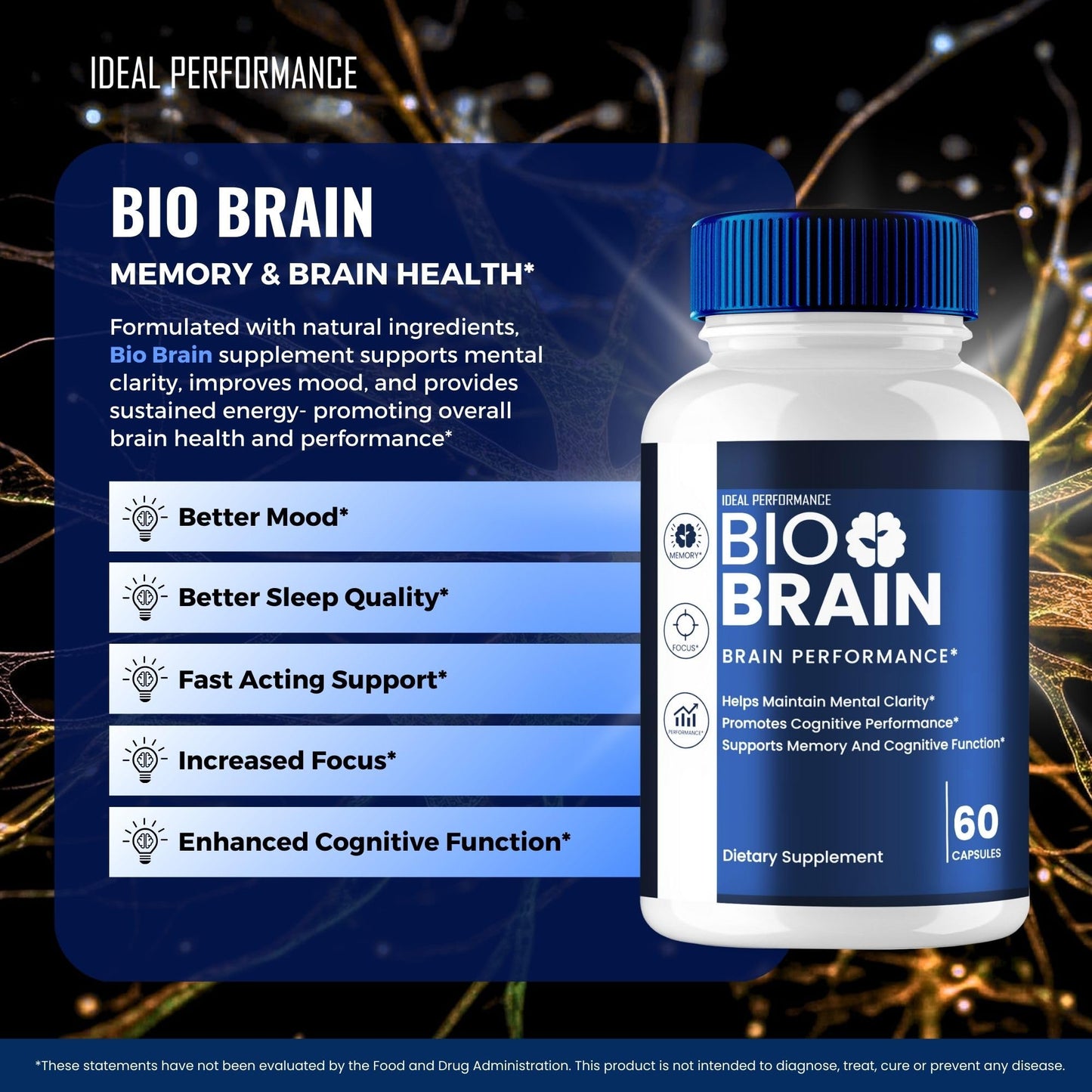 Bio Brain Capsules - Official Brain Health & Memory Support (Maximum Strength, 2-Pack)