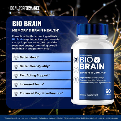 Bio Brain Capsules - Official Brain Health & Memory Support (Maximum Strength, 2-Pack)