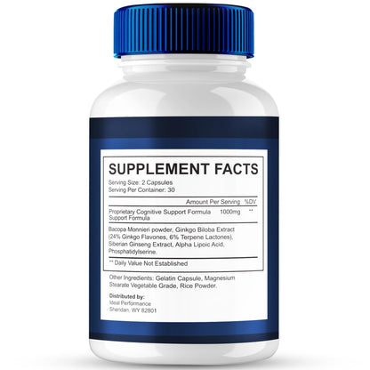 Bio Brain Capsules - Official Brain Health & Memory Support (Maximum Strength, 2-Pack)