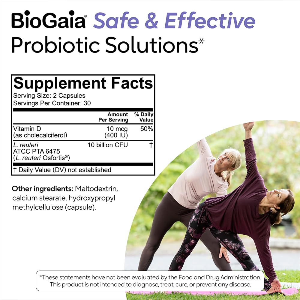 BioGaia Osfortis – Women’s Probiotic for Bone Health, Immune Balance & GI Wellness (60 caps)