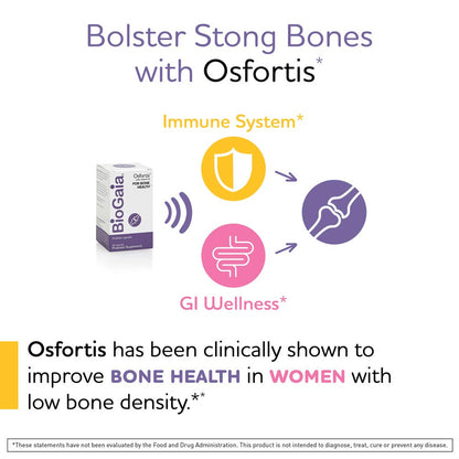 BioGaia Osfortis – Women’s Probiotic for Bone Health, Immune Balance & GI Wellness (60 caps)