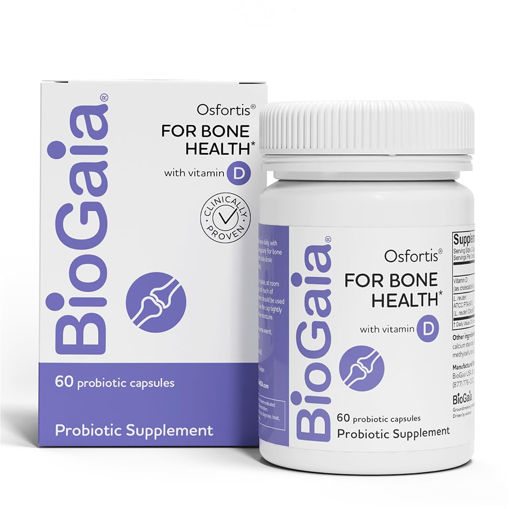 BioGaia Osfortis – Women’s Probiotic for Bone Health, Immune Balance & GI Wellness (60 caps)