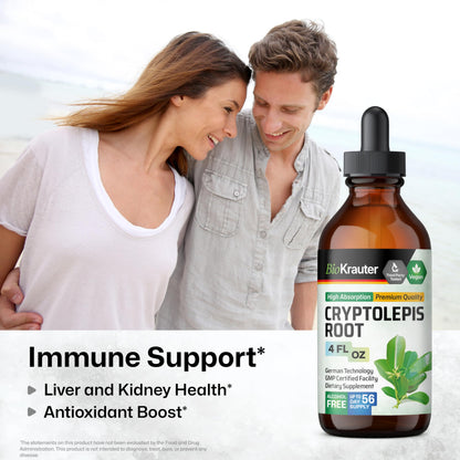 BIO KRAUTER Cryptolepis Sanguinolenta Extract - Vegan Immune Support Tincture, Alcohol & Sugar Free, 4 Fl Oz