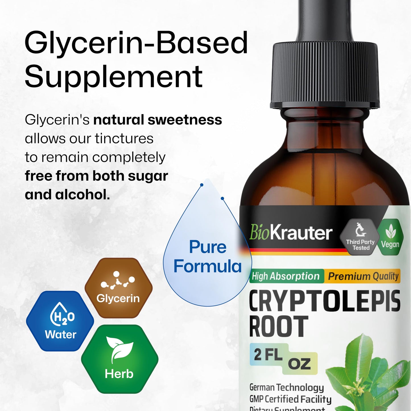 BIO KRAUTER Cryptolepis Extract - Vegan Immunity Tincture (2 oz)