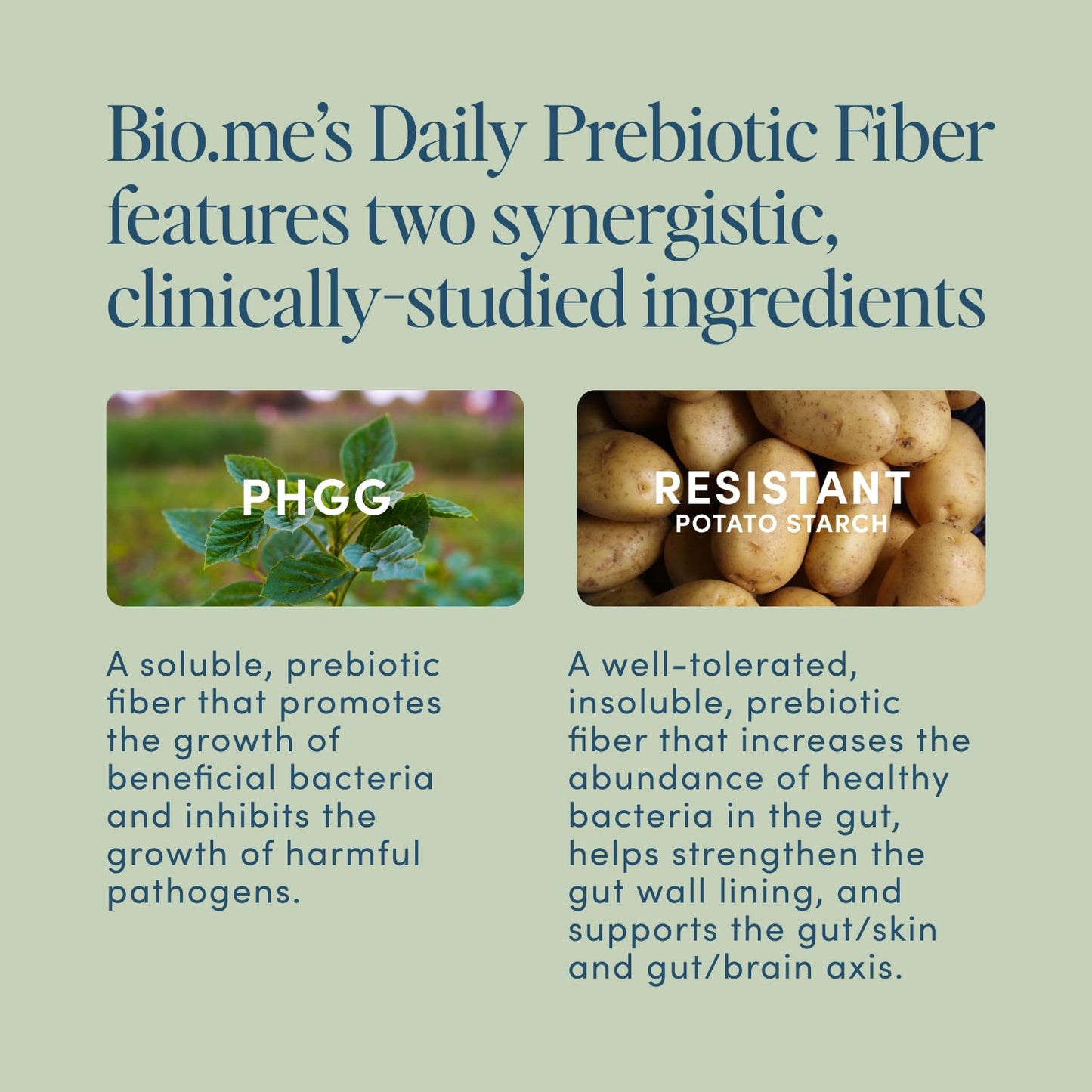 Bio.me Daily Prebiotic Fiber Powder Unflavored — 20 Travel Packs, 7g per Serving