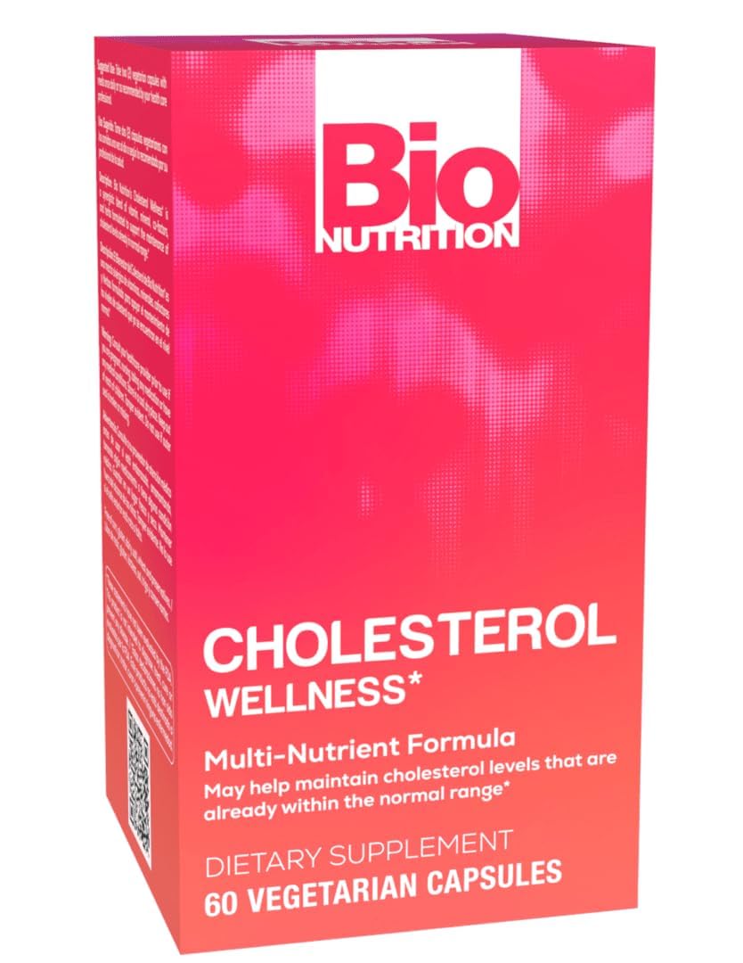 Bio Nutrition Cholesterol Wellness 60 Vegetarian Capsules | Natural Formula | High in Nutrients