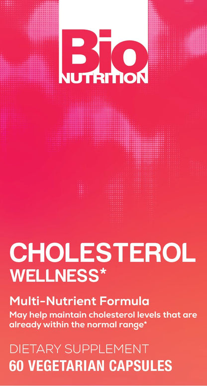 Bio Nutrition Cholesterol Wellness 60 Vegetarian Capsules | Natural Formula | High in Nutrients
