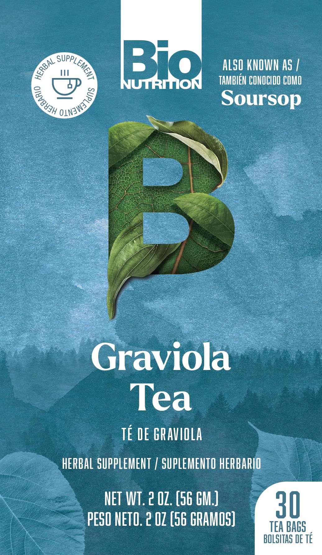 BIO NUTRITION INC. Graviola Tea 30 Bag, 0.02 Pound - Immune Support