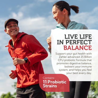 BioDophilus25 Probiotic + Prebiotic - 25 Billion CFU, 11 Strains | Zahler - 120 Capsules