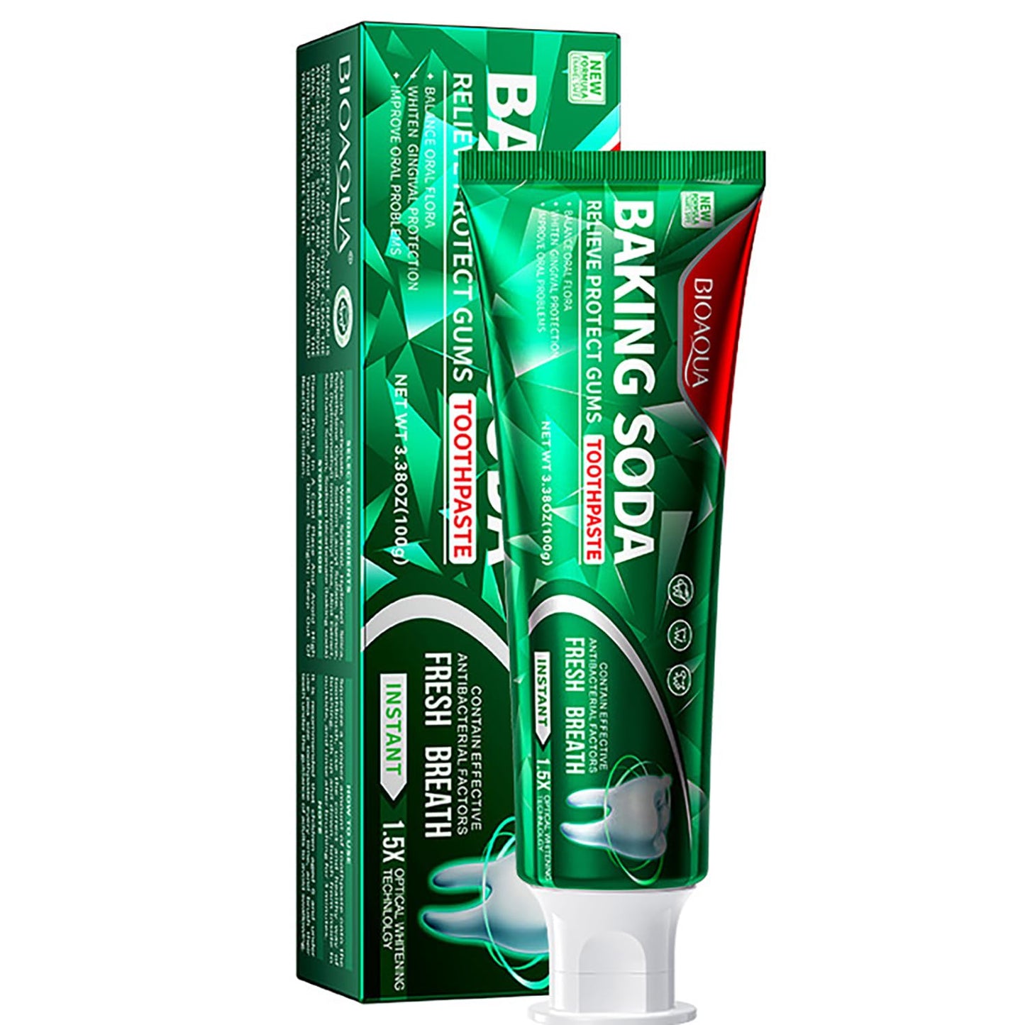 BIOAQUA 1.5X Instant Whitening Toothpaste - Balance Oral Flora & Gum Care 100g
