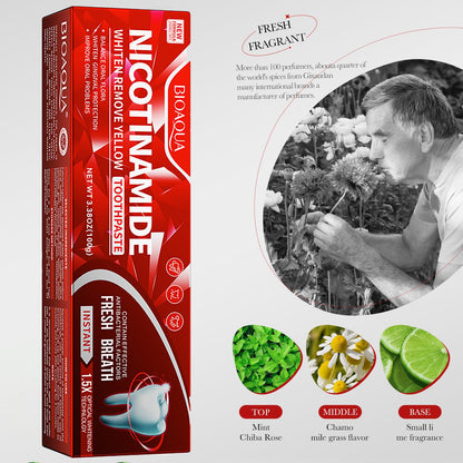 BIOAQUA 1.5X Instant Whitening Toothpaste – Balance Oral Flora, Fresh Breath 100g