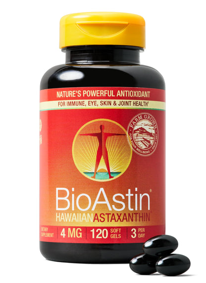 Nutrex BioAstin Hawaiian Astaxanthin 4mg – 120 Softgels | Non-GMO & Gluten-Free