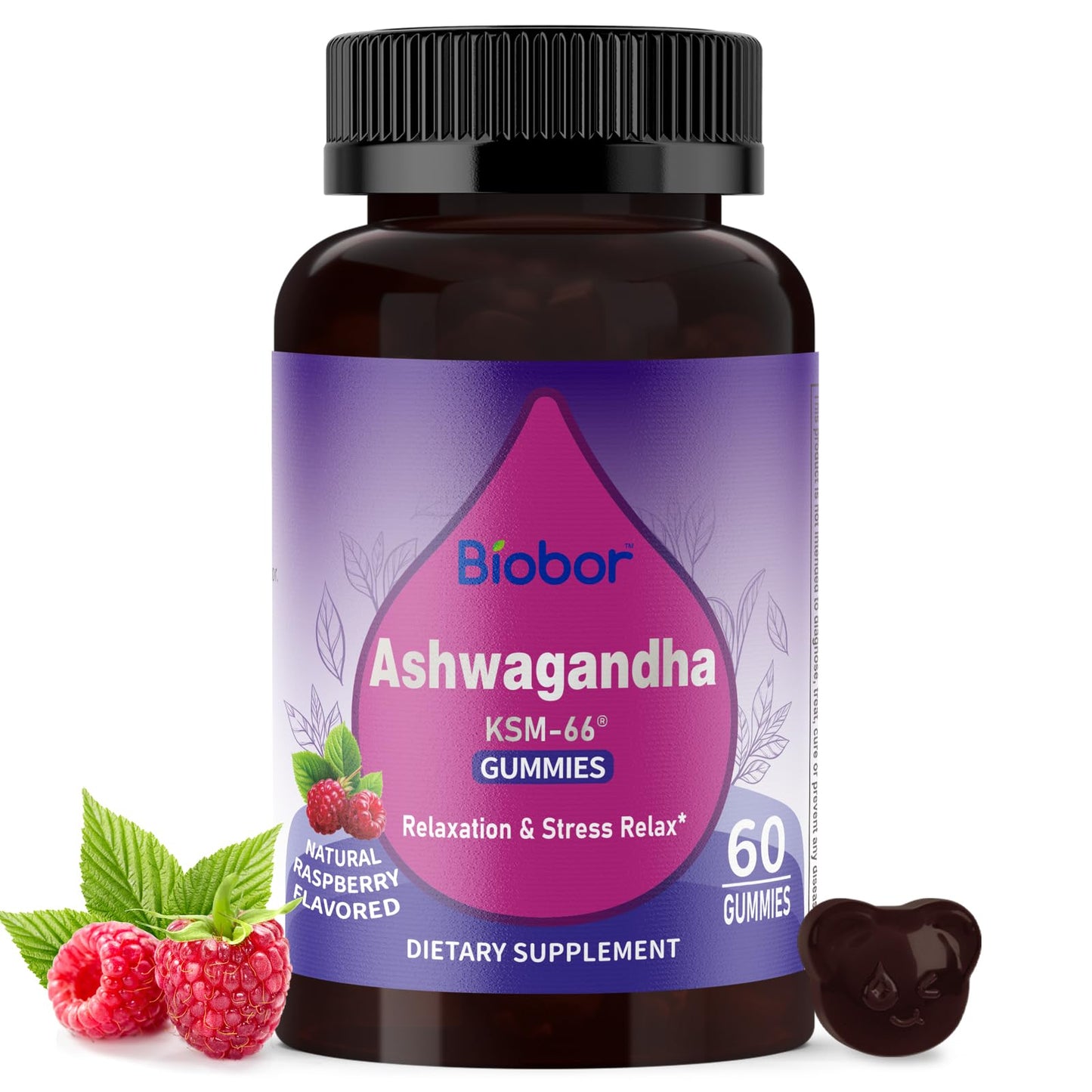 Biobor Ashwagandha Gummies – KSM-66 & Vitamin D3 for Stress & Immunity