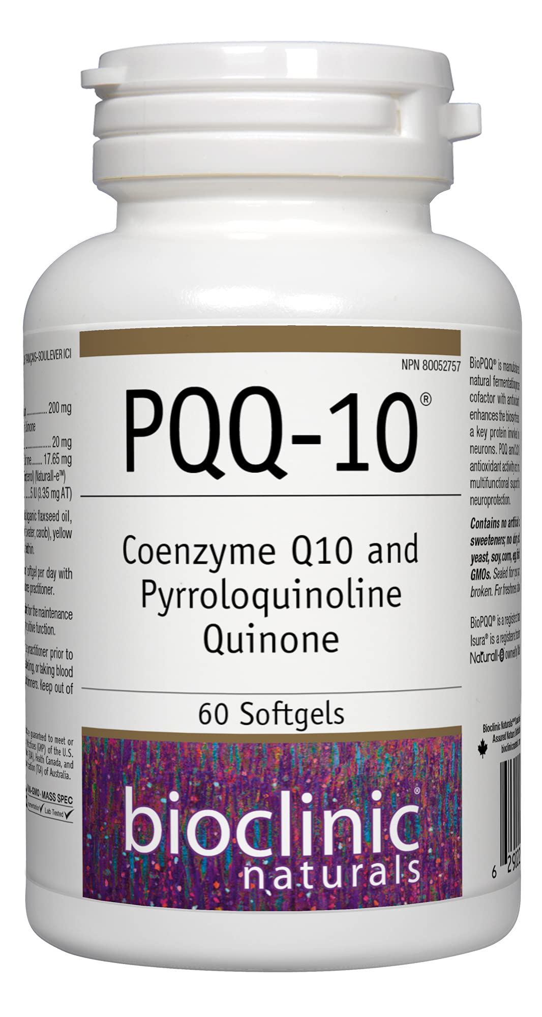 Bioclinic Naturals CerebroVital PQQ-10 60 Softgels – Antioxidant & Cognitive Support