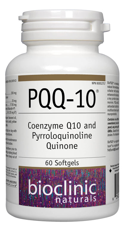 Bioclinic Naturals CerebroVital PQQ-10 60 Softgels – Antioxidant & Cognitive Support