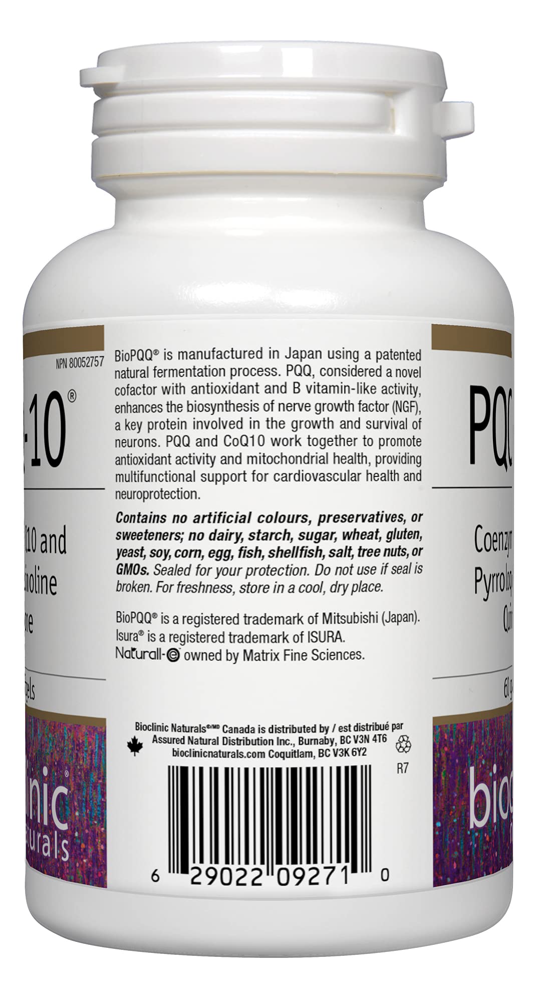 Bioclinic Naturals CerebroVital PQQ-10 60 Softgels – Antioxidant & Cognitive Support