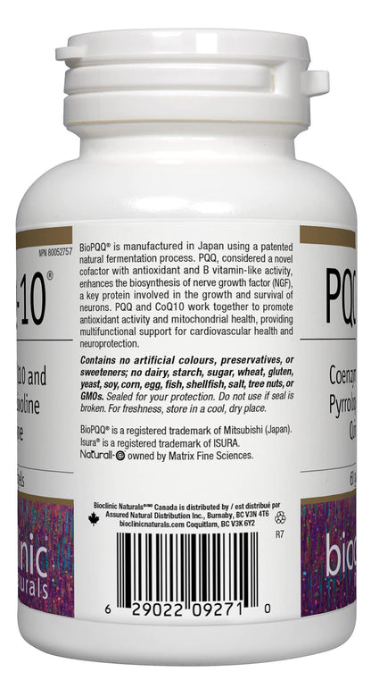 Bioclinic Naturals CerebroVital PQQ-10 60 Softgels – Antioxidant & Cognitive Support
