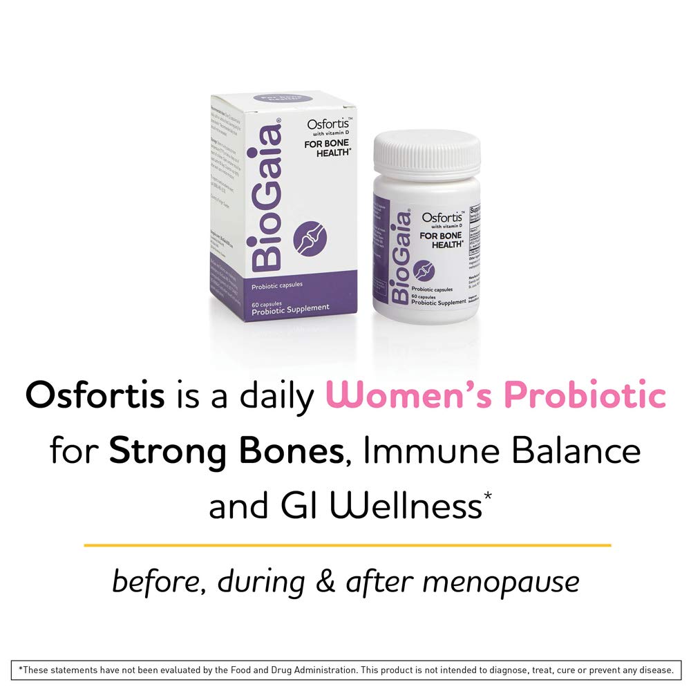 BioGaia Osfortis – Women’s Probiotic for Bone Health, Immune Balance & GI Wellness (60 caps)
