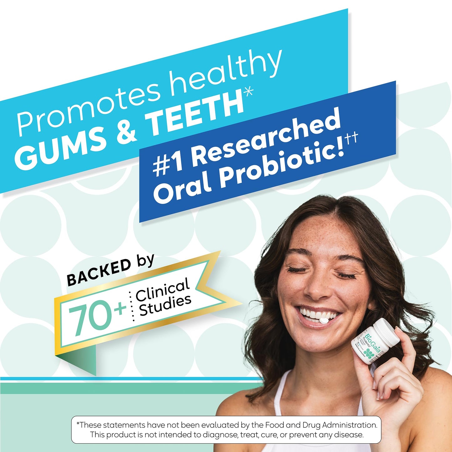 BioGaia Prodentis 3-Pack | Dental Probiotic Lozenges for Healthy Gums & Teeth | Mint Flavor | 90 Day Supply