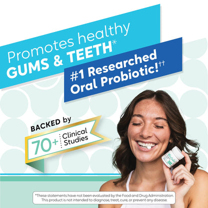 BioGaia Prodentis 3-Pack | Dental Probiotic Lozenges for Healthy Gums & Teeth | Mint Flavor | 90 Day Supply