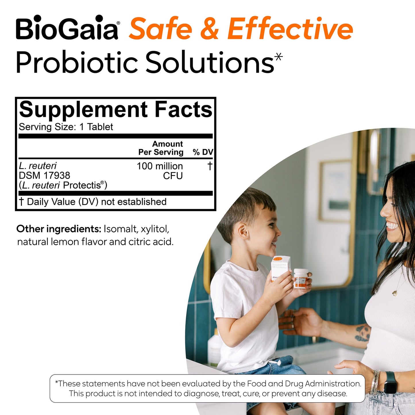 BioGaia Protectis Chewable Tablets for Toddlers to Teens – Digestive Comfort, 2 Pack (30 Tablets)